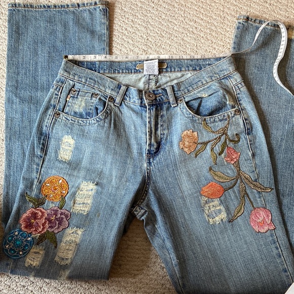 Z. Cavaricci Embroidered Flare Jeans - Picture 11 of 16